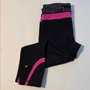 Lululemon Athletica Black and Pink Leggings